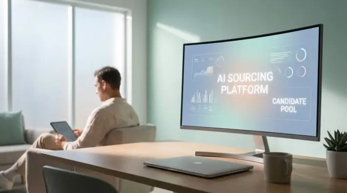 a diagram shows the automated sourcing technologies streamlining the high-volume recruitment process for 500 seasonal positions.