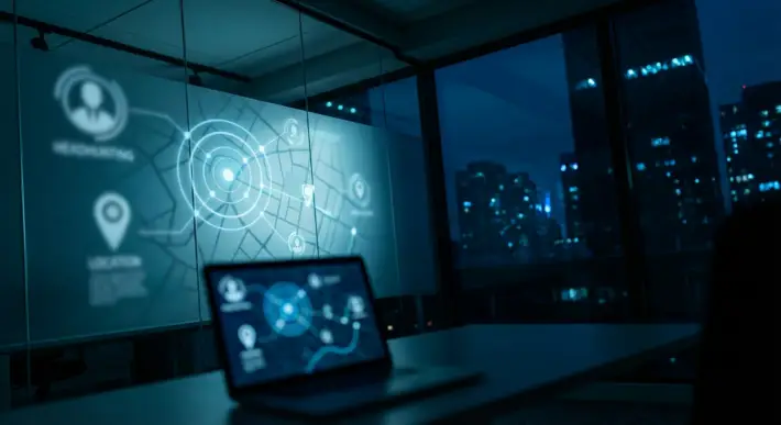 map pins on a world map, representing targeted geographic locations for talent acquisition