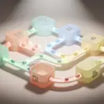 colorful connected blocks with icons illustrating job distribution with capsules flowing through channels.