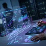 infographic on interview analytics, candidate quality metrics, and improved hiring outcomes.