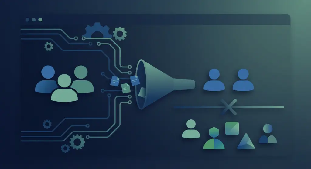 digital illustration demonstrating ats integration with candidate selection and filtering processes.