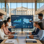 diverse team reviewing federal compliance data, ideal for federal compliance intern recruitment.